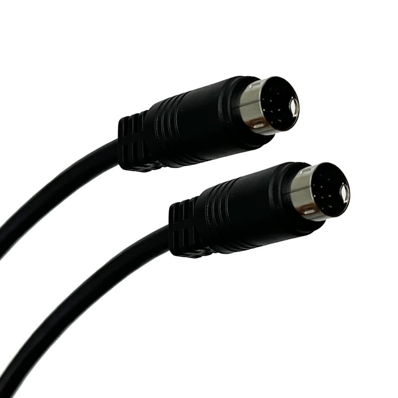 Seadream S-Video 9-Pin Mini DIN Male to Male Cable for TV Receiver Monitor Projector Audio and Video Receiver etc (3.3ft) - Image 1